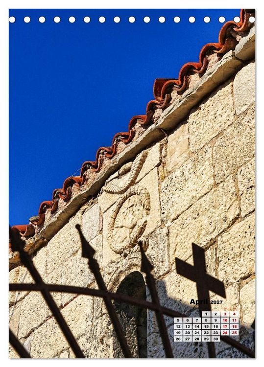 Produktbild: Kirchen rund um die Bucht von Kotor und in Budva (Tischkalender 2027 DIN A5 hoch), CALVENDO Monatskalender