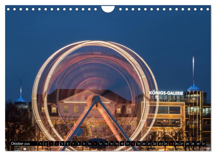 Produktbild: Kassel bei Nacht (Wandkalender 2026 DIN A4 quer), CALVENDO Monatskalender