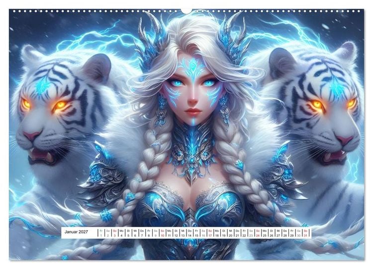 Produktbild: Die T&ouml;chter der Geistertiere (hochwertiger Premium Wandkalender 2027 DIN A2 quer), Kunstdruck in Hochglanz