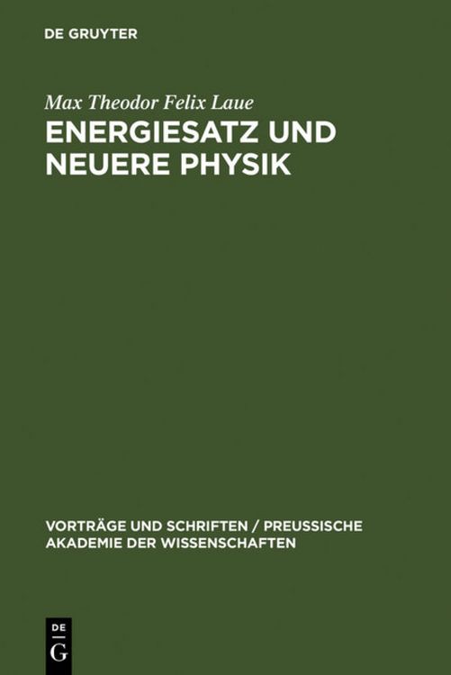 Produktbild: Energiesatz und neuere Physik