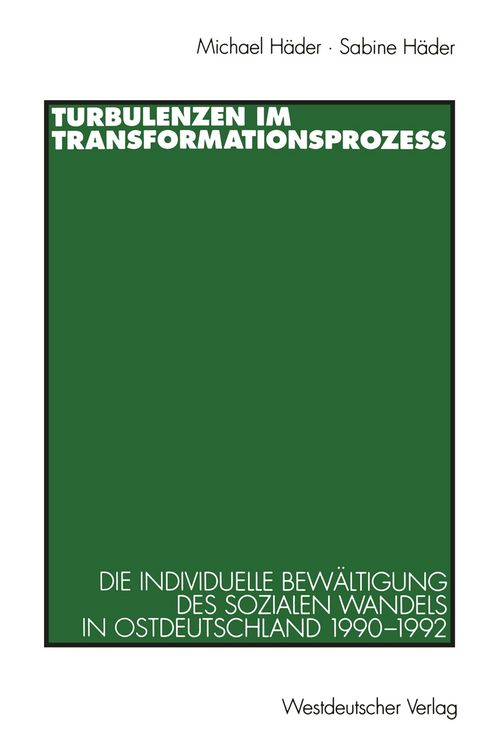 Produktbild: Turbulenzen im Transformationsproze&szlig;