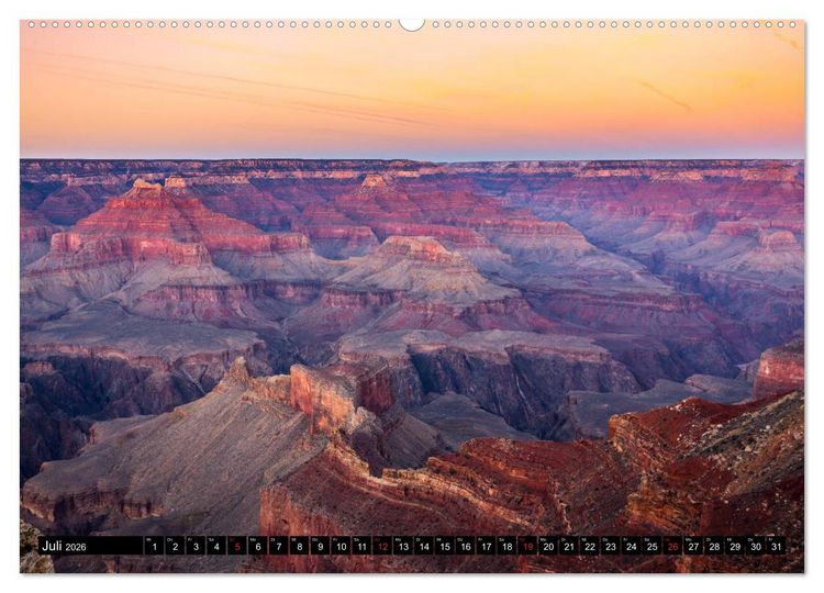 Produktbild: GRAND CANYON - Einblicke (Wandkalender 2026 DIN A2 quer), CALVENDO Monatskalender