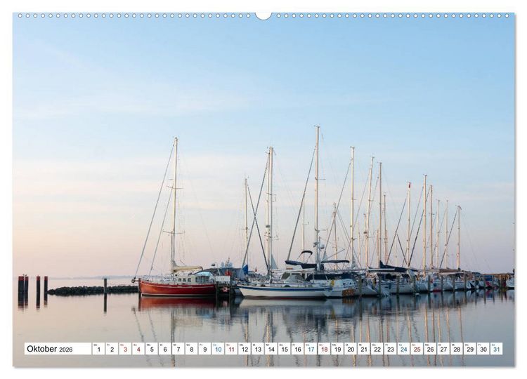 Produktbild: Schiff und Segel - HIDDENSEE (Wandkalender 2026 DIN A2 quer), CALVENDO Monatskalender