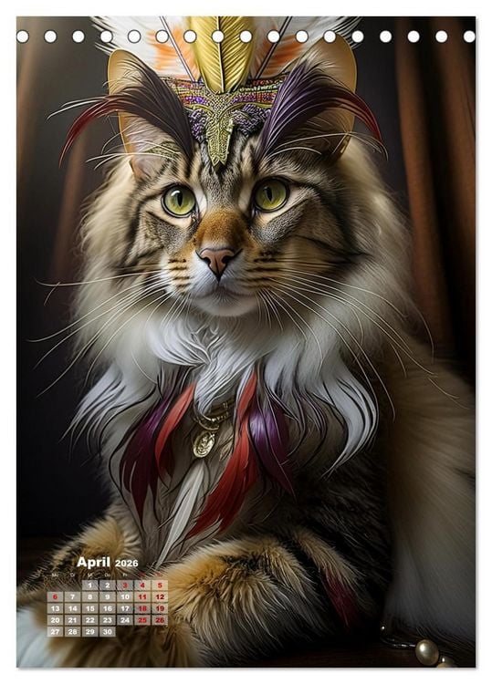 Produktbild: Inka Katzen - Katzen sind die wahren Herrscher (Tischkalender 2026 DIN A5 hoch), CALVENDO Monatskalender