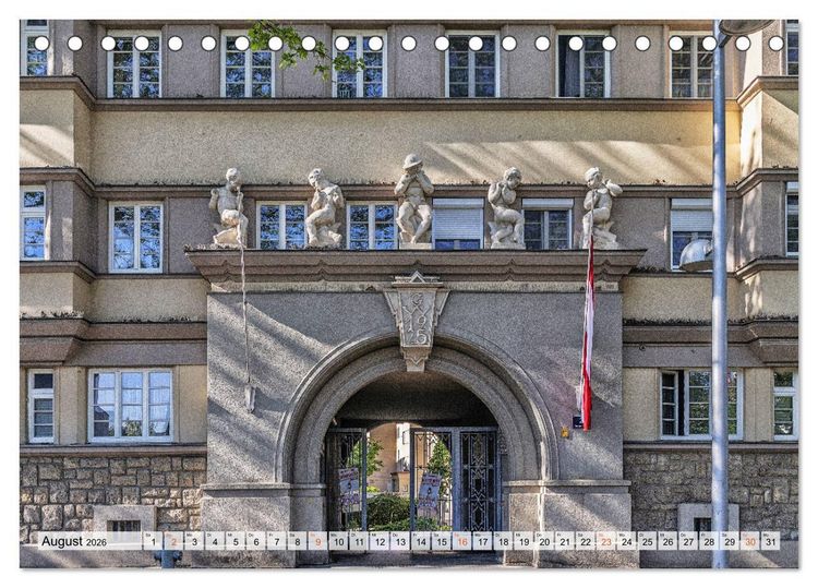 Produktbild: Baukunst des Roten Wien (Tischkalender 2026 DIN A5 quer), CALVENDO Monatskalender