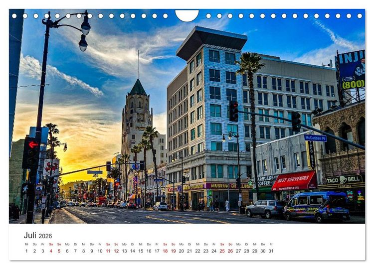 Produktbild: Kalifornien Bilder aus Los Angeles (Wandkalender 2026 DIN A4 quer), CALVENDO Monatskalender