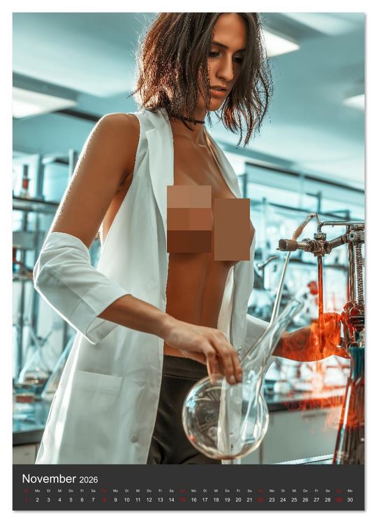 Produktbild: Frau Lehrerin zieht blank - sexy Frauen nackt im Klassenzimmer (Wandkalender 2026 DIN A2 hoch), CALVENDO Monatskalender