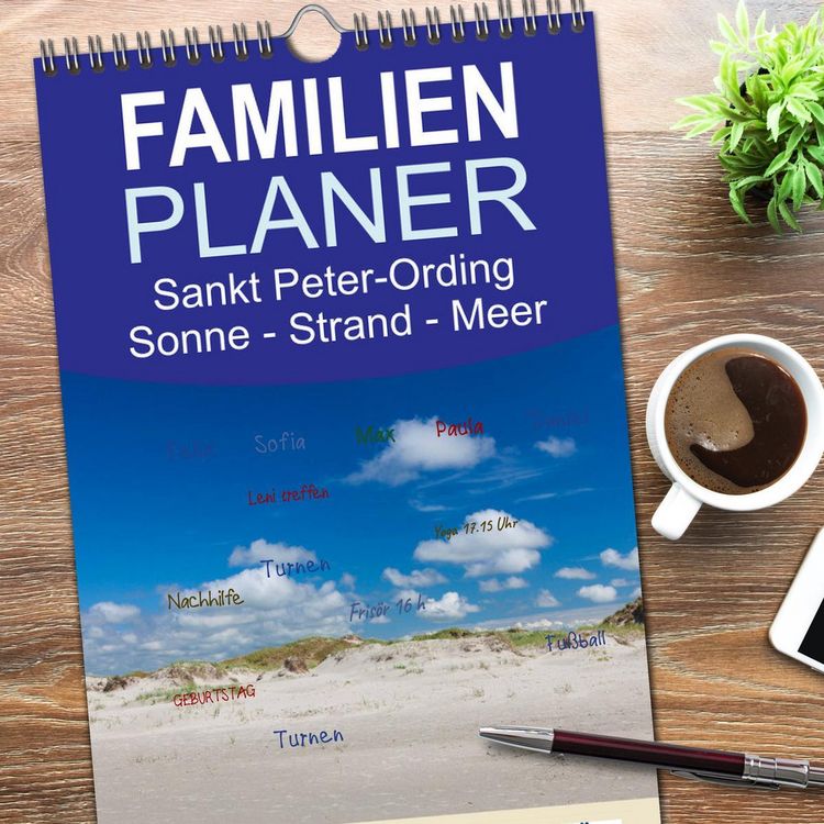 Produktbild: Familienplaner 2026 - Sankt Peter-Ording. Sonne - Strand - Meer mit 5 Spalten (Wandkalender, 21 x 45 cm) CALVENDO