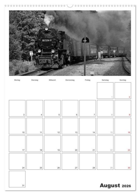 Produktbild: Unter Dampf. Eisenbahnromantik im Harz (Wandkalender 2026 DIN A2 hoch), CALVENDO Monatskalender
