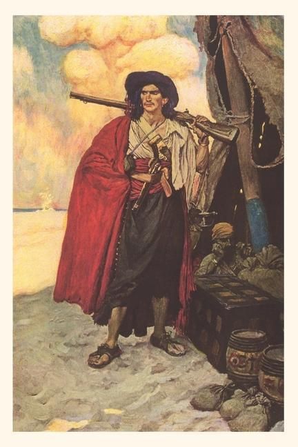 Produktbild: Vintage Journal Pirate with Treasure and Rifle