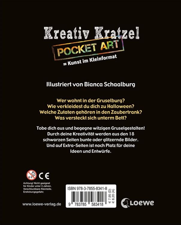 Produktbild: Kreativ-Kratzel Pocket Art: Gruselspa&szlig;