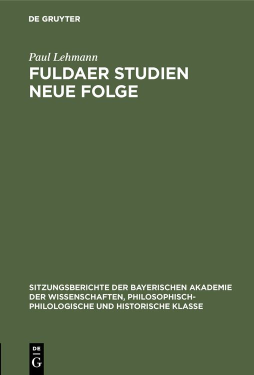 Produktbild: Fuldaer Studien Neue Folge