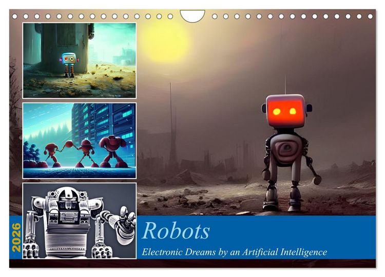 Produktbild: Robots (Wall Calendar 2026 DIN A4 landscape), CALVENDO 12 Month Wall Calendar