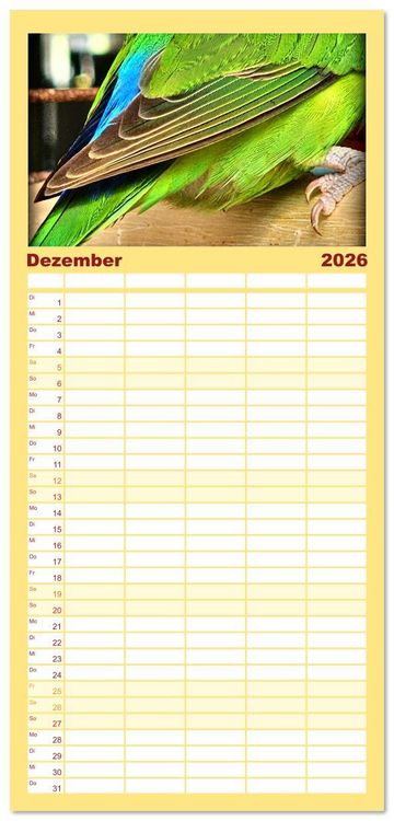 Produktbild: Familienplaner 2026 - Die Unzertrennlichen mit 5 Spalten (Wandkalender, 21 x 45 cm) CALVENDO