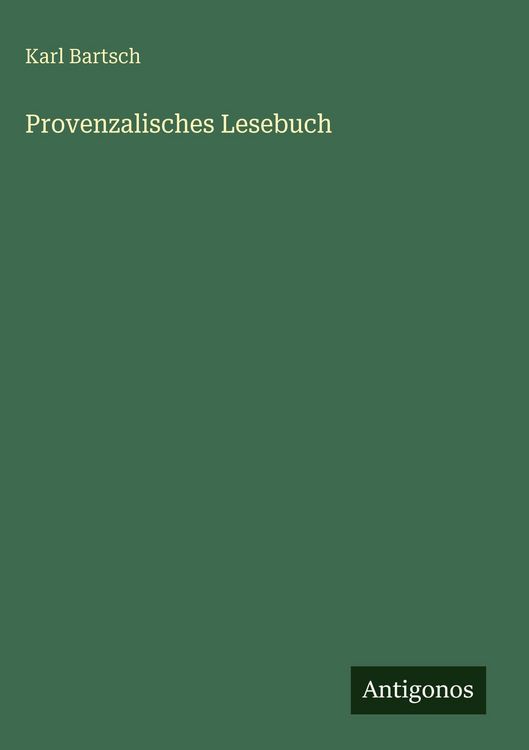 Produktbild: Provenzalisches Lesebuch