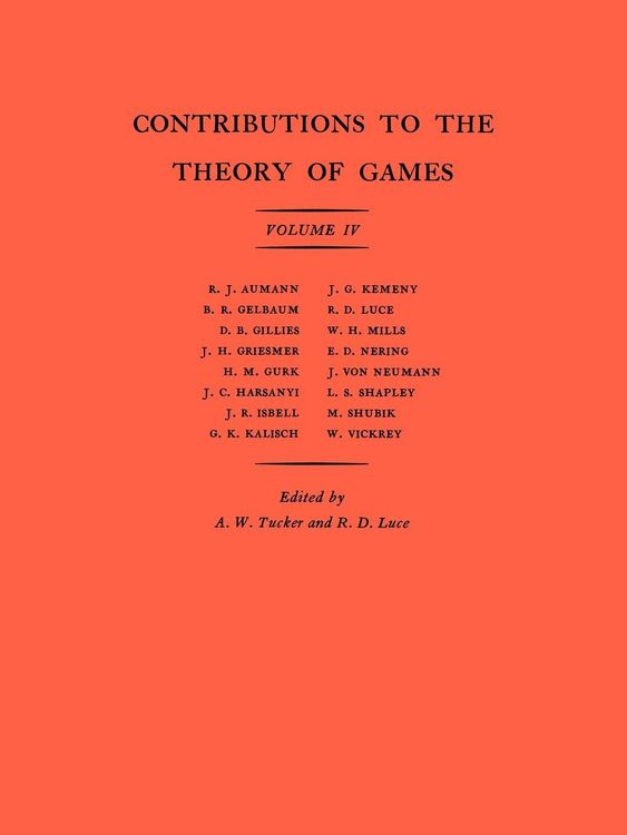 Produktbild: Contributions to the Theory of Games, Volume IV