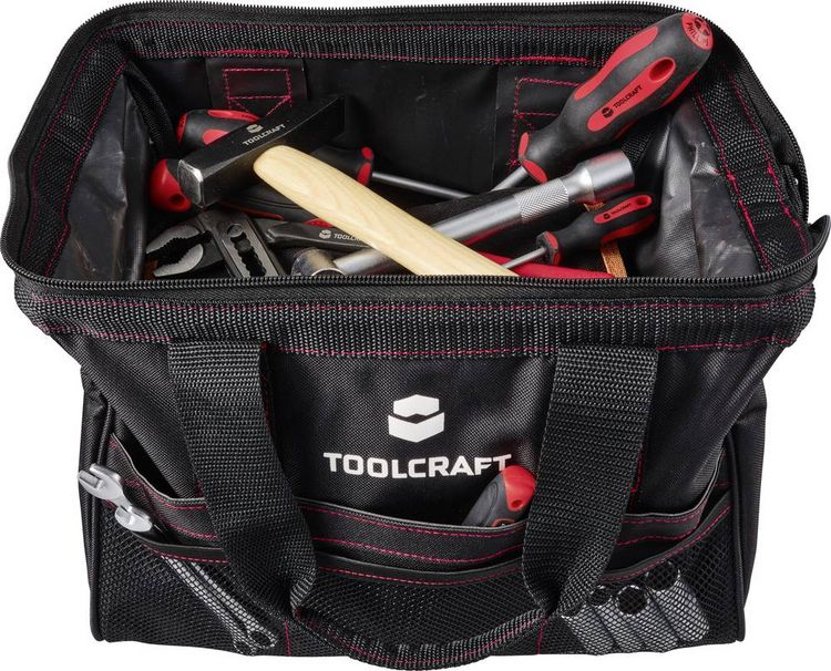 Produktbild: TOOLCRAFT TO-9073200 Universal Werkzeugtasche mit gro&szlig;er &Ouml;ffnung (L x B x H) 320 x 210 x 230 mm