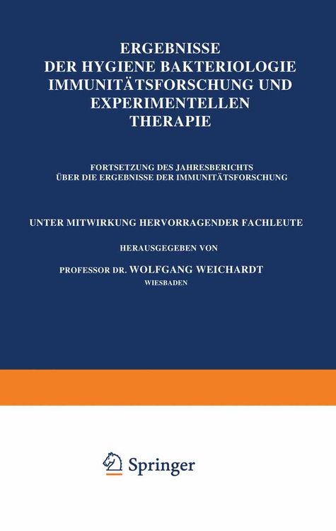 Produktbild: Ergebnisse der Hygiene Bakteriologie Immunit&auml;tsforschung und Experimentellen Therapie