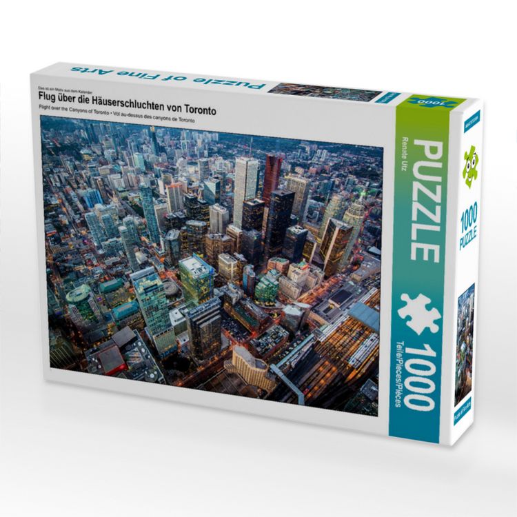 Produktbild: CALVENDO Puzzle Flug &uuml;ber die H&auml;userschluchten von Toronto | 1000 Teile Lege-Gr&ouml;&szlig;e 64x48cm Foto-Puzzle f&uuml;r gl&uuml;ckliche Stunden