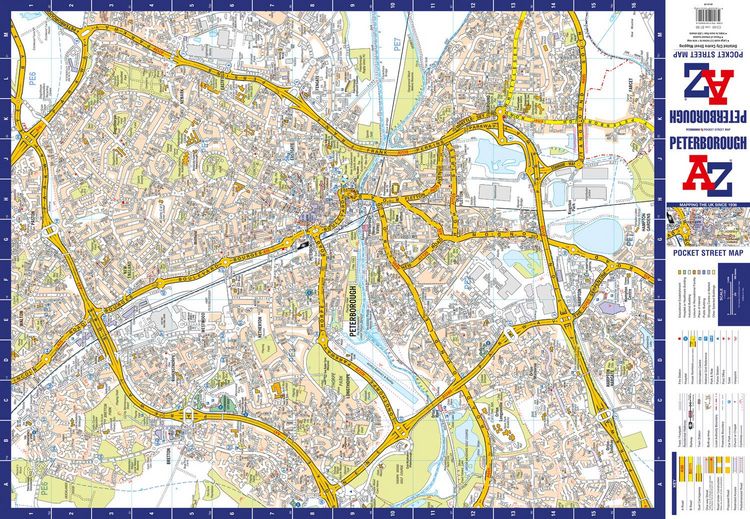 Produktbild: Peterborough A-Z Pocket Street Map