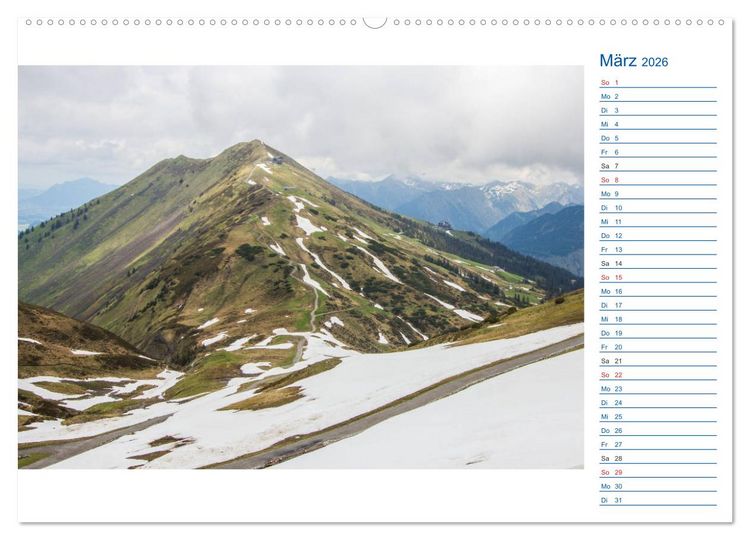 Produktbild: Region Oberstdorf - Kleinwalsertal und Nebelhorn (Wandkalender 2026 DIN A2 quer), CALVENDO Monatskalender