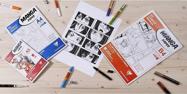 Produktbild: Papier f&uuml;r Manga, Packung/Etui mit 40 Blatt B4 200g