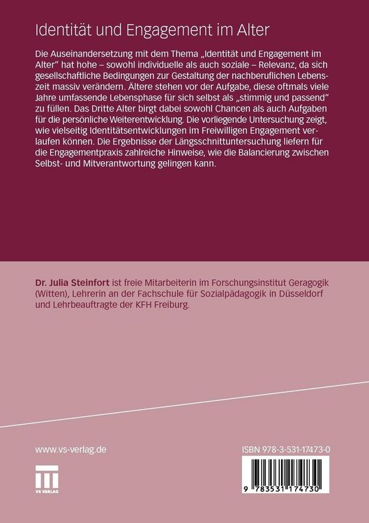 Produktbild: Identit&auml;t und Engagement im Alter