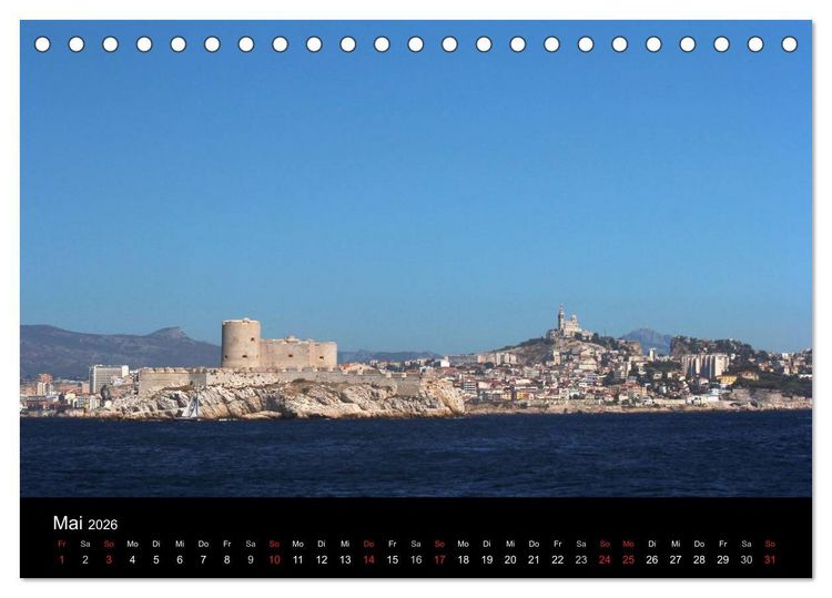 Produktbild: MARSEILLE - Die Hafenmetropole an der C&ocirc;te d'Azur (Tischkalender 2026 DIN A5 quer), CALVENDO Monatskalender