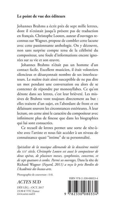 Produktbild: Brahms par ses lettres