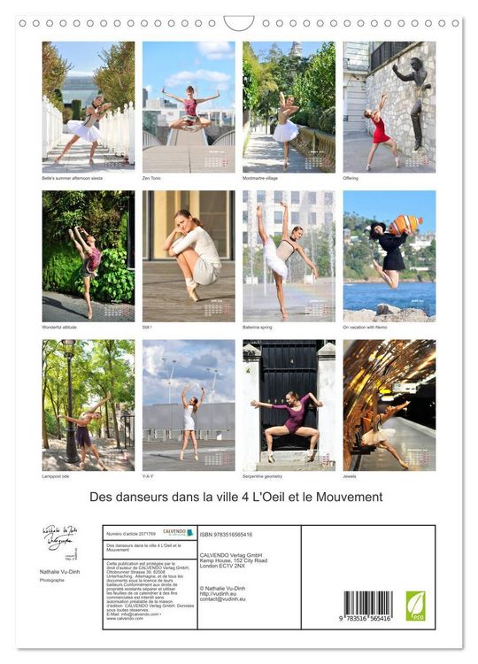 Produktbild: Des danseurs dans la ville 4 L'Oeil et le Mouvement (Calendrier mural 2026 DIN A3 horizontal), CALVENDO calendrier mensuel