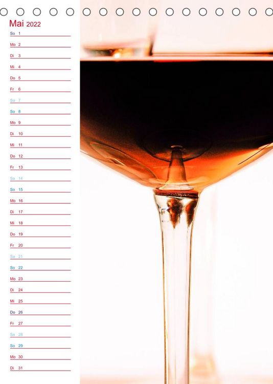 Produktbild: Wein und Sekt (Tischkalender 2022 DIN A5 hoch)