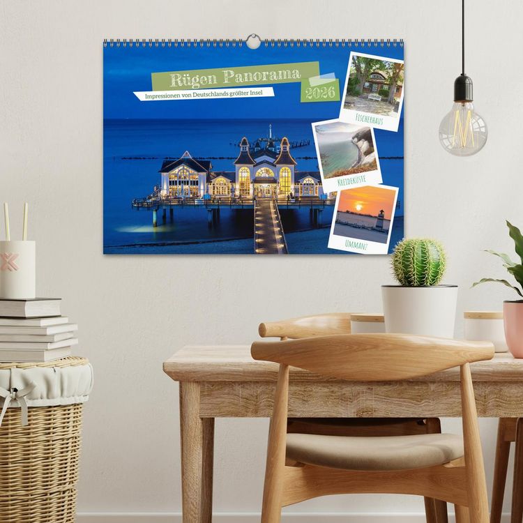 Produktbild: R&uuml;gen Panorama (Wandkalender 2026 DIN A3 quer), CALVENDO Monatskalender