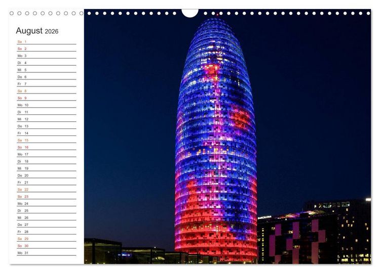 Produktbild: Metropole Barcelona (Wandkalender 2026 DIN A3 quer), CALVENDO Monatskalender