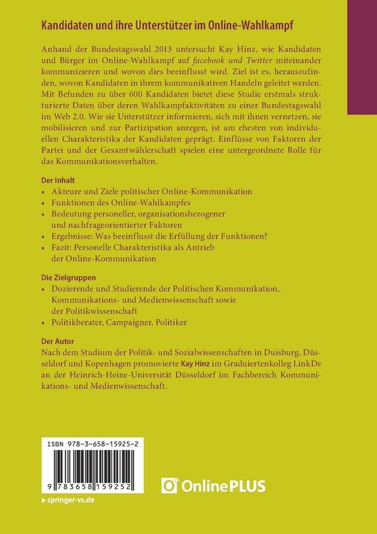 Produktbild: Kandidaten und ihre Unterst&uuml;tzer im Online-Wahlkampf