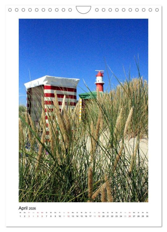 Produktbild: Borkum - Inseltr&auml;ume an der Nordsee (Wandkalender 2026 DIN A4 hoch), CALVENDO Monatskalender