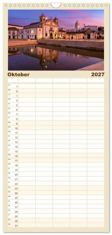 Produktbild: Familienplaner 2027 - Von Porto bis an die Algarve mit 5 Spalten (Wandkalender, 21 x 45 cm) CALVENDO