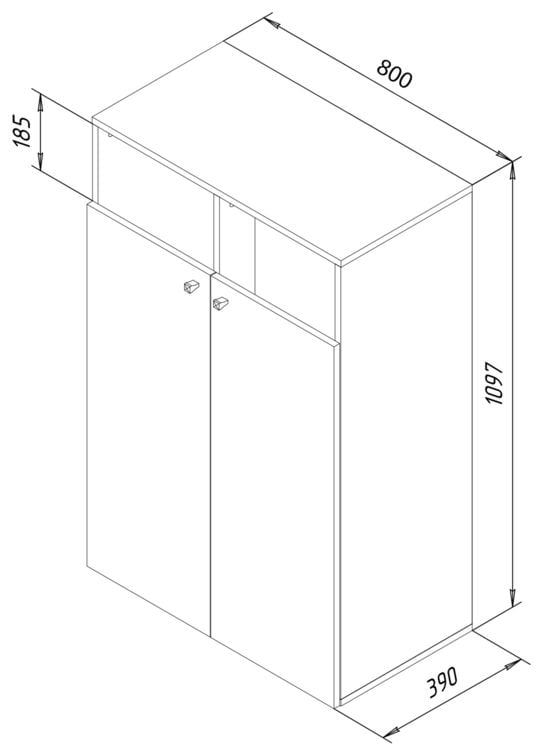 Produktbild: W&auml;scheschrank W&auml;schetruhe W&auml;schebox Dreso XL 2-f