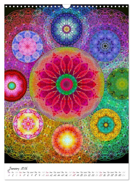 Produktbild: MANDALA COMPOSITIONS (Wall Calendar 2026 DIN A3 portrait), CALVENDO 12 Month Wall Calendar
