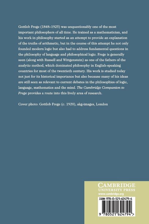 Produktbild: The Cambridge Companion to Frege