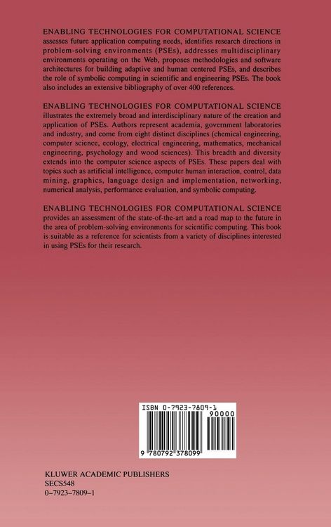 Produktbild: Enabling Technologies for Computational Science