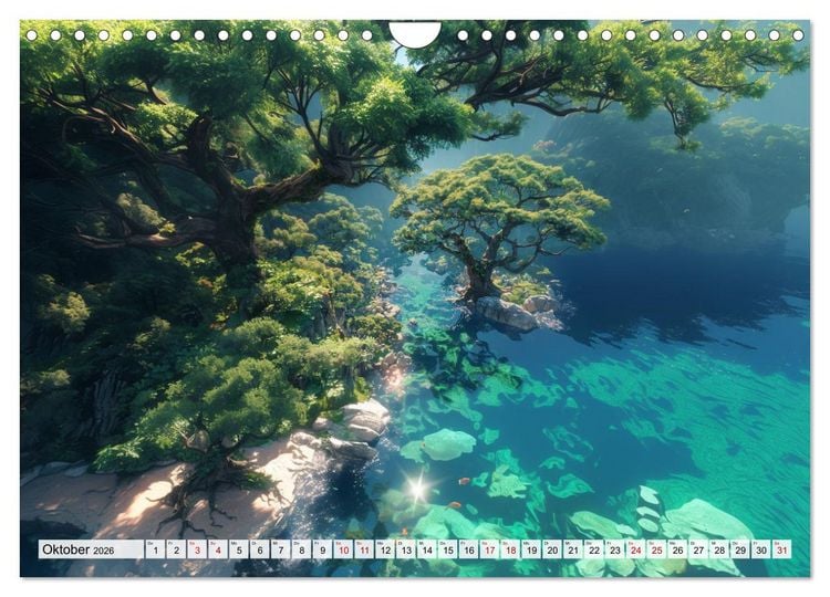 Produktbild: Begegnungen im Anime Zauberland (Wandkalender 2026 DIN A4 quer), CALVENDO Monatskalender