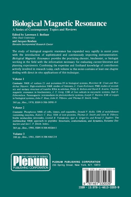 Produktbild: Biological Magnetic Resonance Volume 3