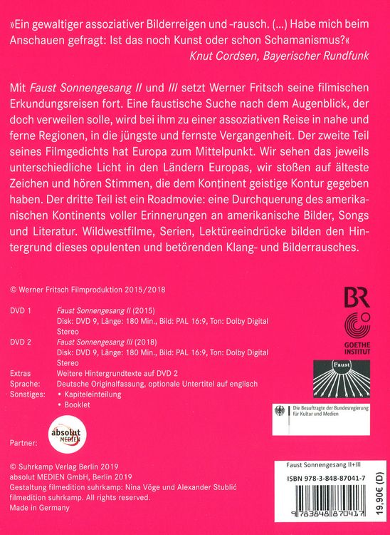 Produktbild: Faust Sonnengesang II + III