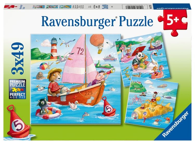 Produktbild: Kinderpuzzle 3x49 Teile - Auf dem Wasser