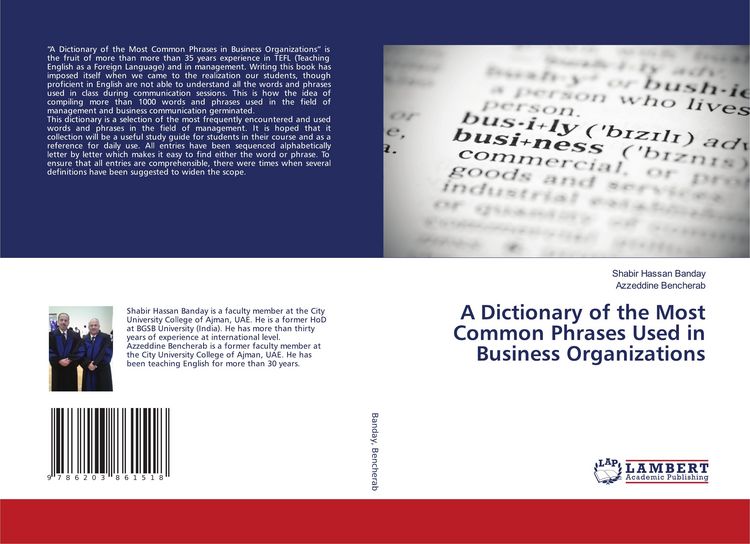 Produktbild: A Dictionary of the Most Common Phrases Used in Business Organizations