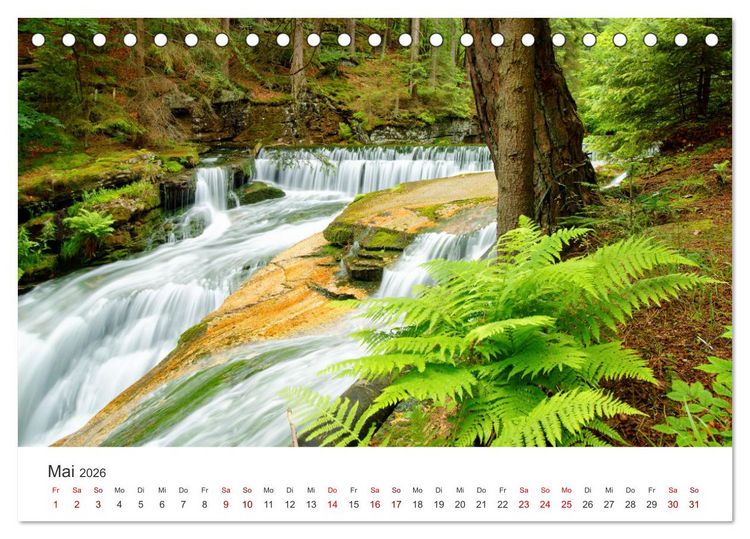 Produktbild: Wasser bewegt - Wasserf&auml;lle und Stromschnellen (Tischkalender 2026 DIN A5 quer), CALVENDO Monatskalender