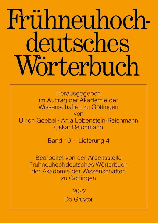 Produktbild: Fr&uuml;hneuhochdeutsches W&ouml;rterbuch / sangbuch &ndash; schein