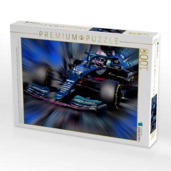 Produktbild: CALVENDO Puzzle Sebastian Vettel aus dem deutschen Heppenheim gewann vier Weltmeisterschaften und hofft mit Aston Martin auf einen weiteren WM-Titel.