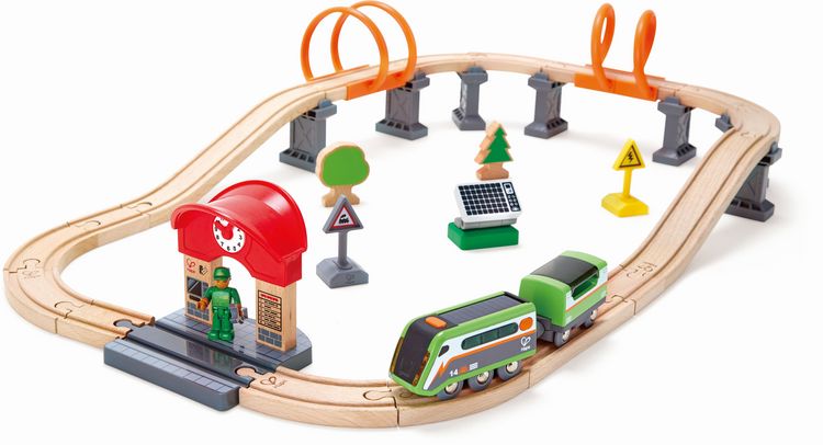 Produktbild: Hape E3762 - Nacht Rundfahrt, Eisenbahn, Schienen, Eisenbahnwelt