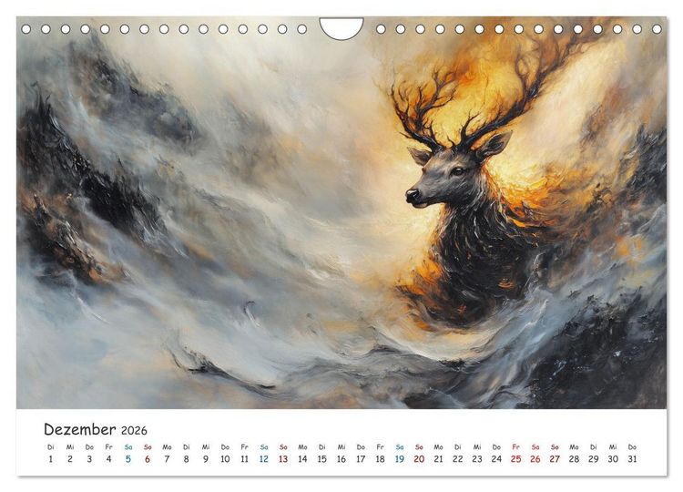 Produktbild: Tiere in der Kunst (Wandkalender 2026 DIN A4 quer), CALVENDO Monatskalender